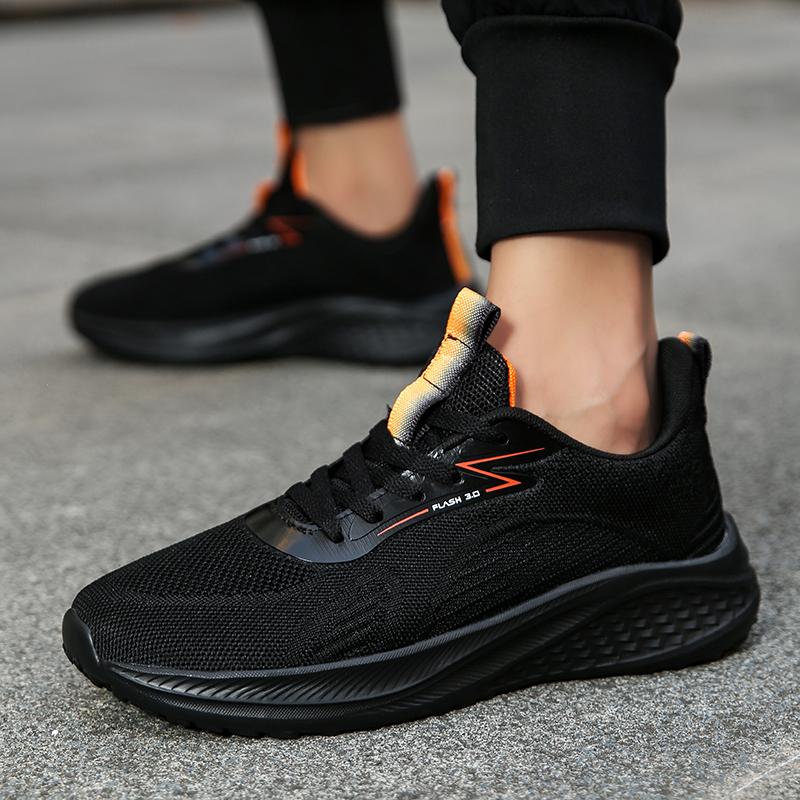 Модная мужская обувь для бега Летняя сетчатая обувь для активного отдыха и пешего туризма Мягкая подошва Легкая Тренировочная Дышащая Повседневная обувь для пробежек Tenis Masculino