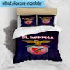 3pcs Benfica Football Club Printed Bedding Set Duvet Cover Closure Includes 1 Duvet Cover & 2 Pillowcases Bedding Sets Home Decor Gifts