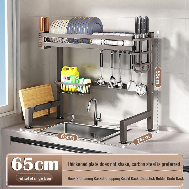 Многофункциональная кухонная мойка для хранения посуды и слива