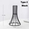 Nordic Styles Hydroponic Flower Vase Geometric Line Frame Iron Art Vase Glass Test Tube Metal Holder Home Decoration Craft Gift