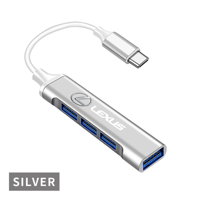 USB 3.0 Хаб 4 в 1 Адаптер Type C для Lexus F SPORT LBX NX RX 350h 450h ES UX 300e GS GX IS LS LX CT LC Аксессуары для интерьера