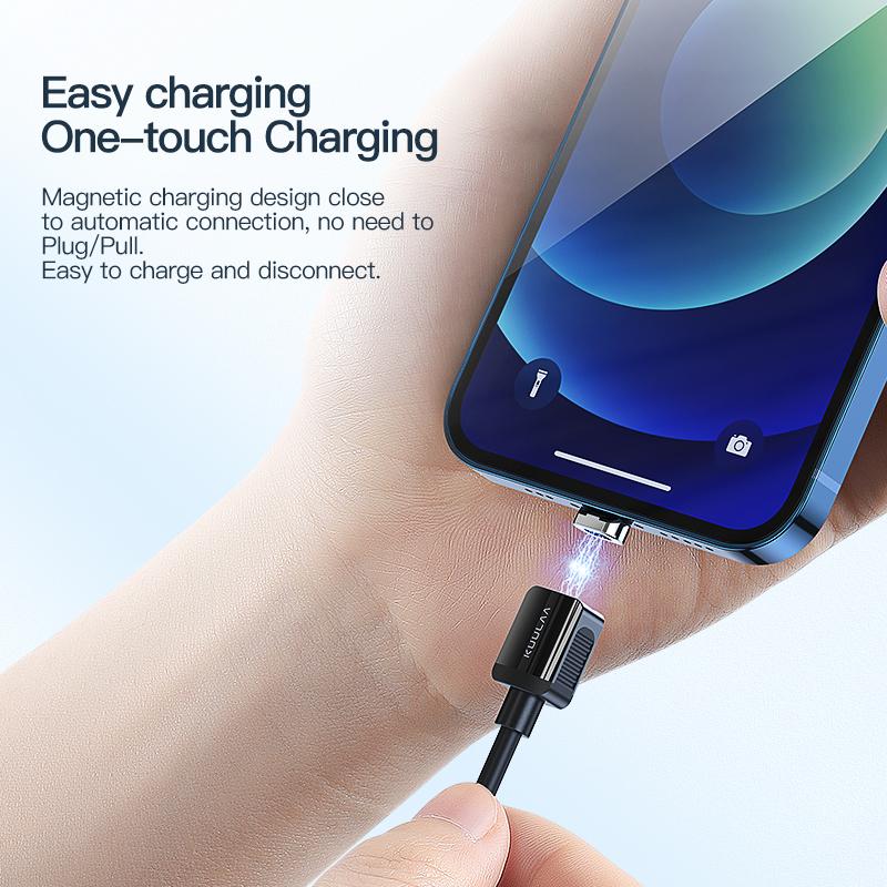 Kuulaa Магнитный USB-кабель для быстрой зарядки, кабель Micro Type C, магнитное зарядное устройство, провод для зарядки данных, кабель для мобильного телефона, шнур для iPhone 8 X 7, samsung xiaomi 9