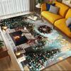 Christmas Wreath Crystal Velvet Chair Mat Area Rug - Non-Slip, Floor Mat, Office Desk Chair Rugs, Bedroom Decor.Christmas Gift-1106162