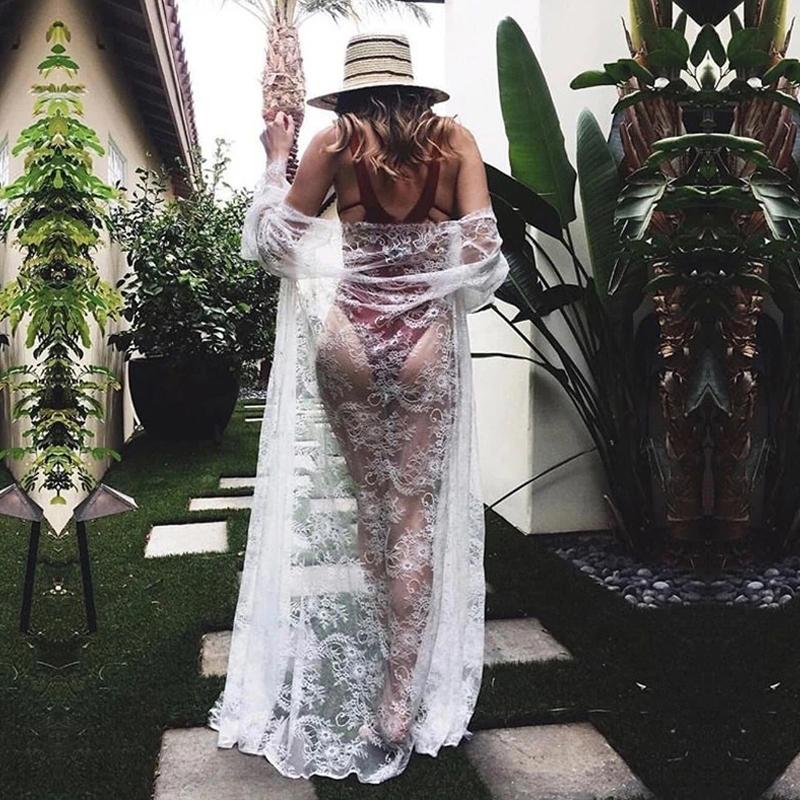Туники для пляжа, длинное кружевное пляжное платье, женское накидка для плавания, большие размеры, Saida de Praia Robe de Plage, кафтан, пляжная накидка Q516