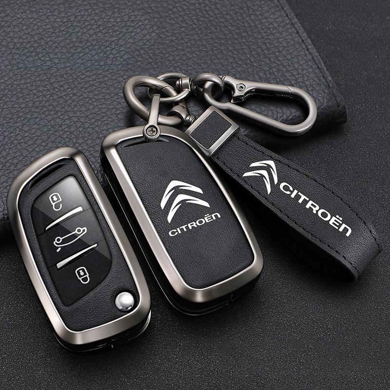 Чехол-защита для брелока из цинкового сплава и кожи Для Citroen C1 C2 C4 C5 C3 C4L C8 Berlingo Xsara Picasso C-ELYSEE JUMPY NEMO