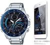 EDIFICE Смартфон, Tough Solar, Деловые, Нержавеющая сталь, Водонепроницаемые, CASIO, Bluetooth, Совместимость, ECB-900DB-1B, Хронограф, Календарь, Аналогово-цифровые,