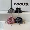 Versatile Niche Bag Women's 2025 New Fashion Sequined Bucket Bag High-end Versatile Chain Shoulder Dinner Bag
