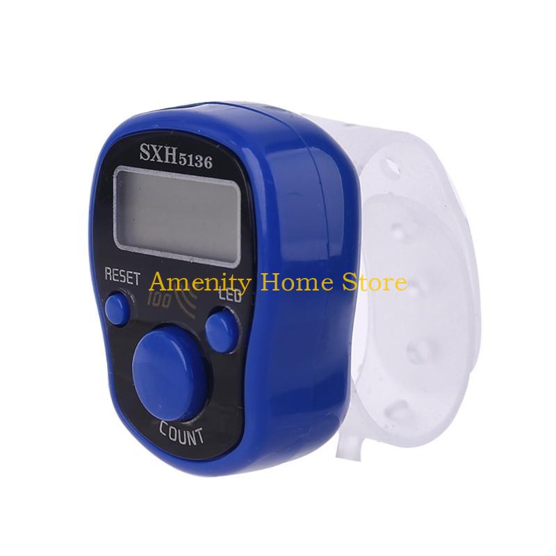 F26C Portable Wrist Digital Electronic Counter with LED Light and Sound Manual Reset Decompression Relaxation Finger Tool