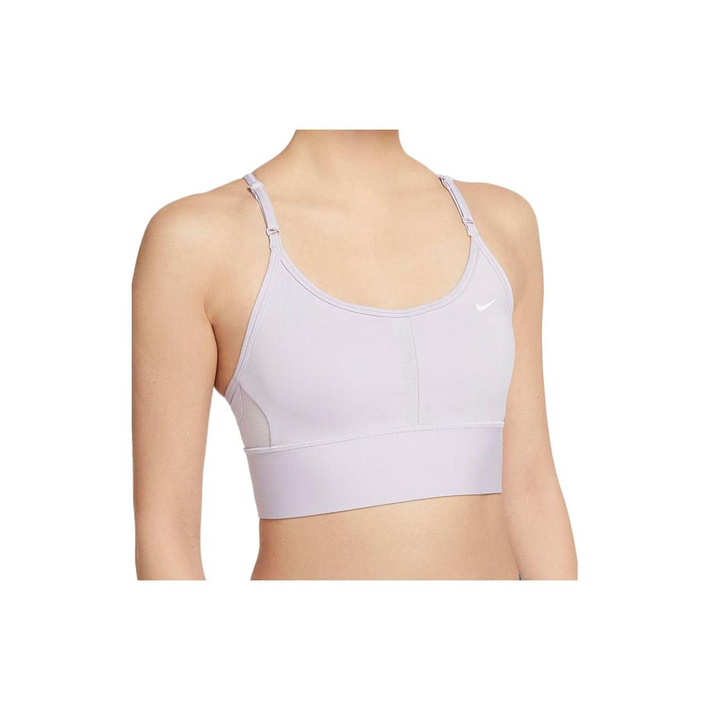 Nike Dri-FIT Solid Logo Low-Impact Support Sports Bra Women Underwear Purple DB8766-578