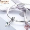 BAMOER Authentic 100% 925 Sterling Silver Dolphins Story with Clear CZ Charms Fit Bracelet