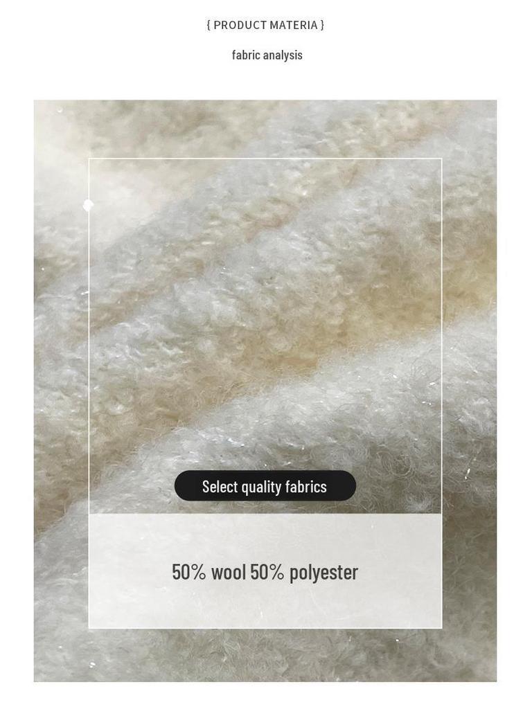 FONE Jianhe 2024 Winter Beaded Layered Wool Vest Dress - Xiaoxiang Style