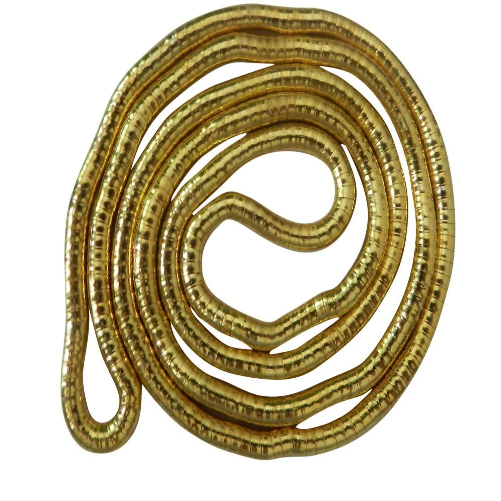 Скручивающийся 90 см гибкий чокер ювелирный сплав ожерелье браслет в виде змеи ожерелье