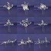 Silver Color Trendy Crystal Hair Pin For Women Party Pearl Hair Clip Pin Bridal Wedding Hair Accessories Jewelry Hairpin Gift