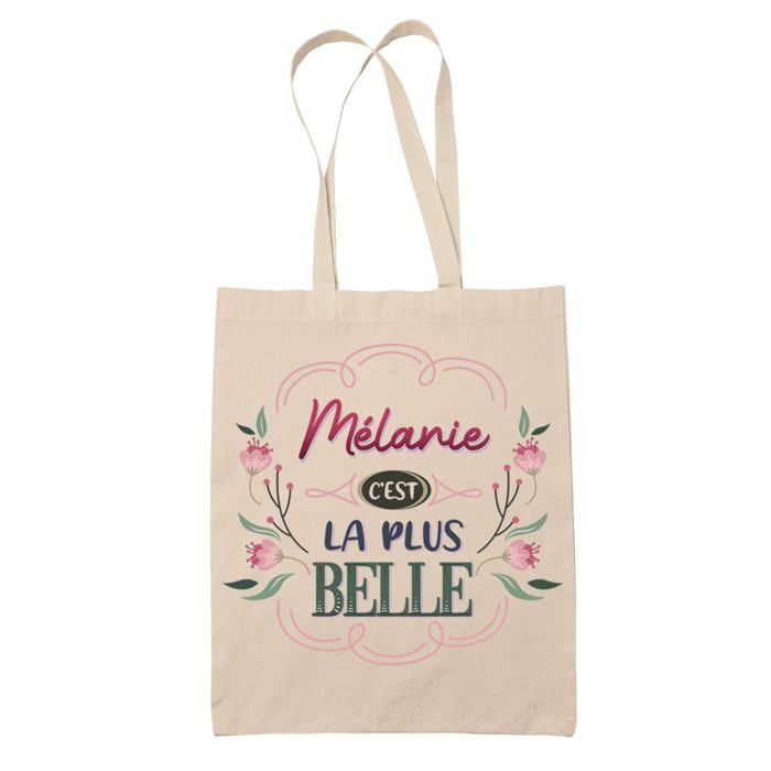 Sac cabas - PLANETEE - Mélanie la plus belle - Jute naturel - Imprimé en France - Anses solides