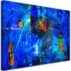 Canvas Print, Blue Abstraction Hand-painted