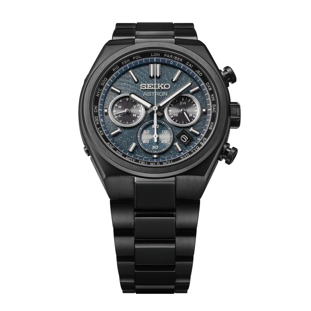 ASTRON SBXY105 Сделано в Солнечном Радио Мировое Время Хронограф Дата Темно-Бирюзовый Корпус и Браслет из Чистого Титана [Часы Seiko] Мужские Часы, Япония, Питание от Солнца,