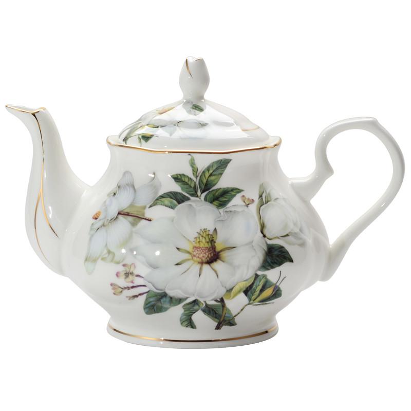 European Coffee Maker Bone China Office Kettle Afternoon Tea Pot Tea Set Large Ceramic Filter Teapot