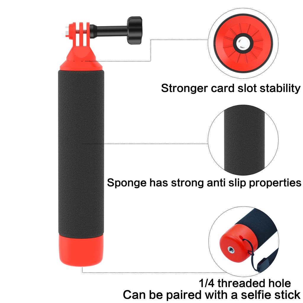 Floating Hand Grip for Insta360 X4 X3 X2 Handle Grip Buoyancy Bar for Gopro Hero 12/11/10/9 for DJI Sports Action Camera