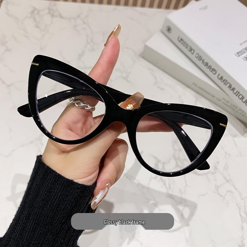 Новые женские очки для чтения «кошачий глаз» с защитой от синего света, большой оправой и высококачественными простыми линзами