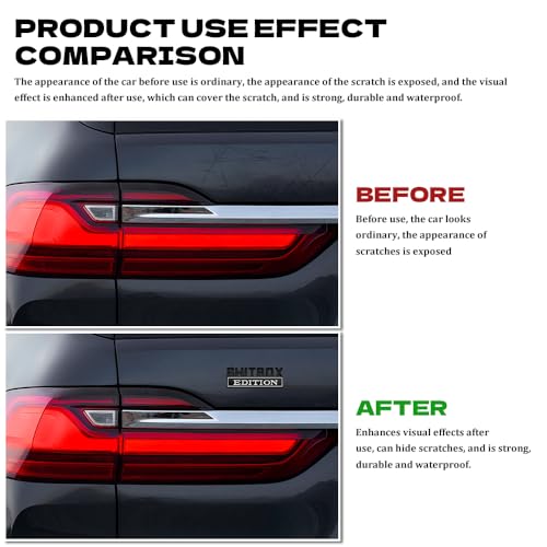 Shitbox Edition 2 Pack Car Emblem Sticker 3D Zinc Alloy Self Adhesive Badge Decal for Auto Exterior Decoration of All Vehicle Models Black White