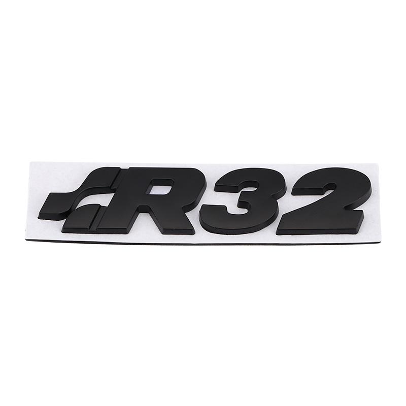 AABIO1 Car sticker Front Hood Grill SR 32 Emblem Auto Grille Badge for Volkswagen R Racing VW Sagitar Passat Golf Tiguan Touareg CC GR