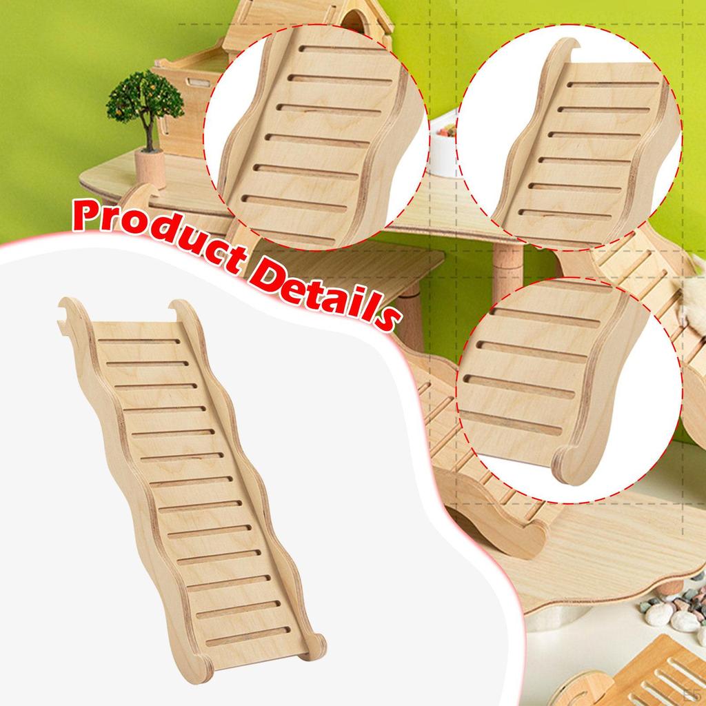 Деревянная лесенка для хомяка, клетка для кролика, пандус, игрушка для скалолазания, карликовый мост, лесенка, мост, для