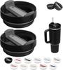 40-Ounce Spill- and Splash-Proof Insulated Cup Lid Black 2PCS