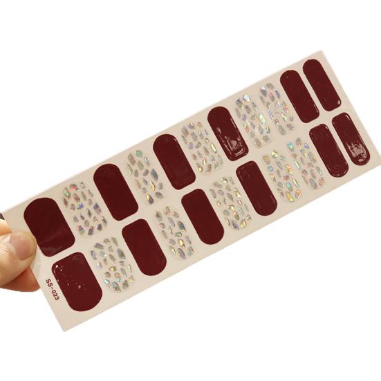 Ногти 22 шт. модные наклейки DIY мини самоклеящиеся блестящие маникюрные наклейки для салона