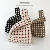 Trendy Checkerboard Knit Tote Bag - Large Capacity, All-Match Handbag for Women
