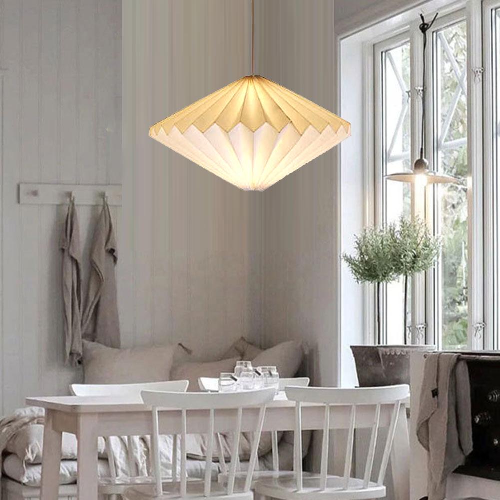 Nordic Creative Paper Origami Lantern Shade Hanging Lamp Cover Folding Pendant Light Shade for Living Room Chandelier Art Decor