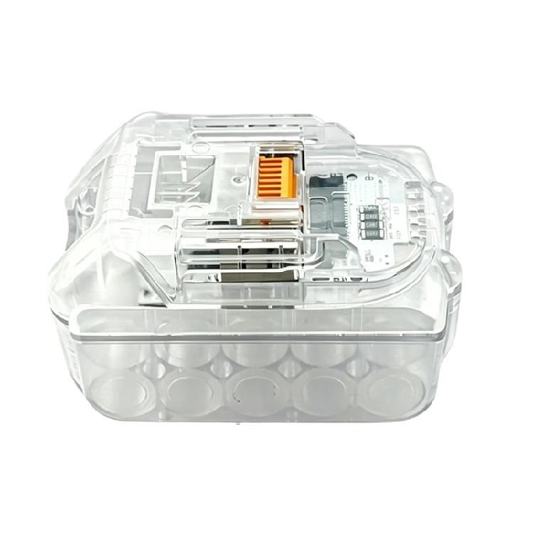 Ремонтный корпус аккумулятора для пересборки ячеек 18V 18650, прозрачный набор корпуса с печатной платой и металлическими контактами