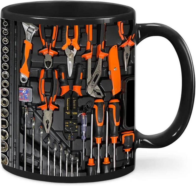 Multi Color Optional Tool Toolbox Ceramic Coffee Mug Coffee Cup Hardware Tool Set Cup Fun Gifts