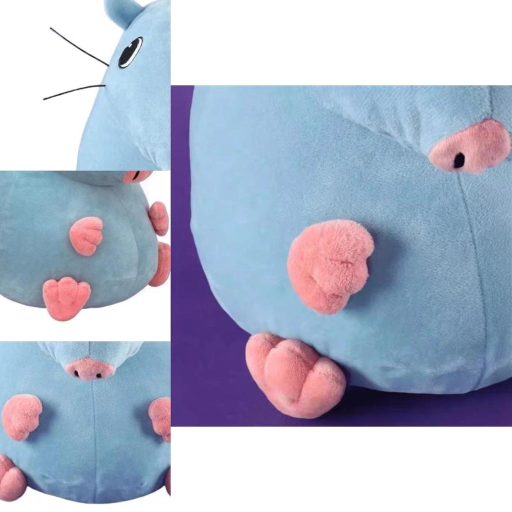 Очаровательная плюшевая игрушка «Башня из пиццы» Глупая крыса, мягкого небесно-голубого цвета, для детей и коллекционеров