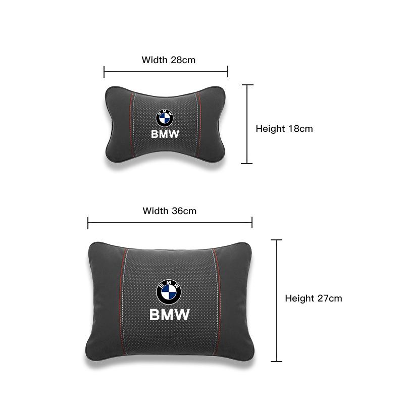 YMZP2 Suede Car Neck Pillow Headrest Lumbar Support Pillow Spine Protect sticker For BMW X5 X3 F40 F10 E34 E39 E90 X6 E30 F20 E46 F30