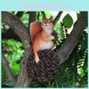 Squirrel Garden With Pinecone Ornament Handmade Resin For Party Holiday Decor