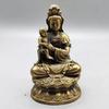 Chinese Guanyin Buddha Statue Home Decoration Retro Copper Buddhism Ornaments Decor Desktop Figurines Miniatures Brass Crafts