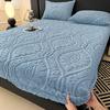 Жаккардовая простыня на резинке, стеганое теплое плюшевое покрытие для матраса, защита от пылевых клещей, нескользящая простыня, покрывало на кровать, защитное покрытие для матраса, 1 шт.