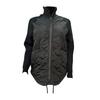 Womens Solid Color Knitted Patchwork Quilted Jacket Casual Lightweight Stand Collar Long Sleeve Zip Jackets Padded Outerwear Coats