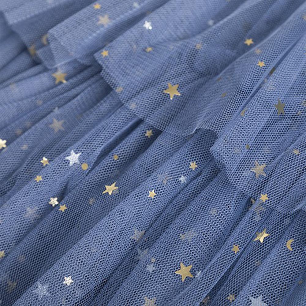 Летние сетчатые многослойные платья принцессы для девочек, элегантное праздничное платье-пачка с блестками и звездами для выпускного вечера, свадебное платье, детская одежда, подарок