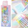 10 Colors Aesthetic Star Glitter Highlighters Shiny Scrapbook Doodle Pens Notebook Highlight Markers Pen Kawaii Kids Stationery