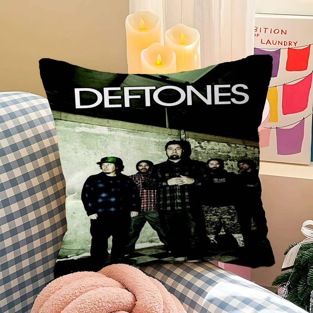Классическая Подушка-Подушка для Офиса с Логотипом Группы D-Deftones, Чехол на Подушку для Автомобиля 45X45 см, Подушка для Поясницы, Чехол на Подушку для Дивана