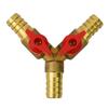12mm Brass 3 Way Ball Valve Shut Off Valve for Hose Use in For Fuel Air Water Gas Pipe and Aquarium Connection Systems