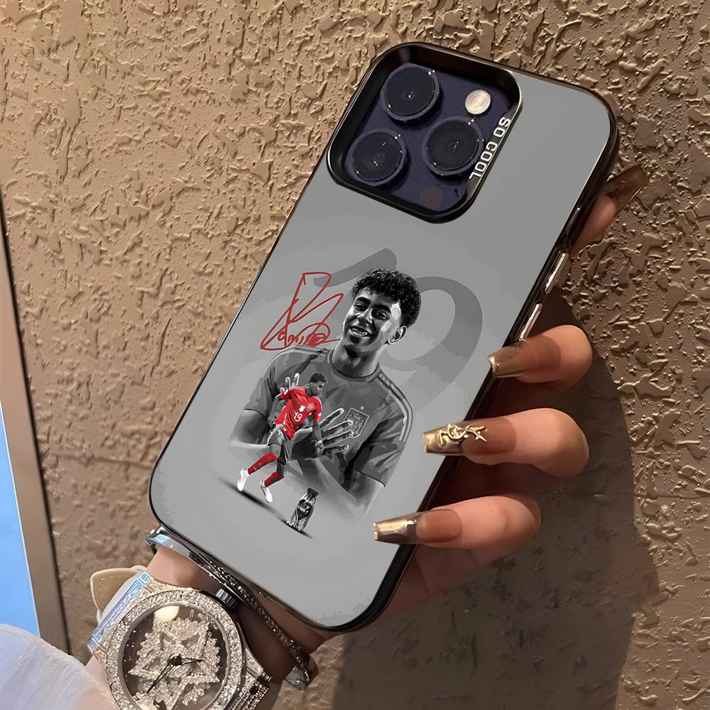 №19 Футбол L-Ламине Y-Ямальс Чехол для телефона Для iPhone 16,15,14,13,12,Pro,XS,Max,Plus,Mini,SE Черный Конфетный Матовый Ударопрочный Чехол