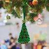 DIY Green Button Christmas Tree Ornament Kit Fun Christmas Buttons Crafts Making Set Handmade Stacked Buttons Tree Hanging