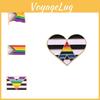 Creative Heart Shaped Rainbow Brooch Stylish Alloy Enamel Pin For Fashionable Personalization