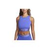 Женский спортивный кроп-топ с принтом логотипа Pro Dri-FIT, круглый вырез, синий FB5588-413