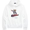 Толстовка мужская флисовая с капюшоном и длинным рукавом Polo Ralph Lauren с принтом «Мишка» и лыжным узором, белая, MNPOKNI16821904-100