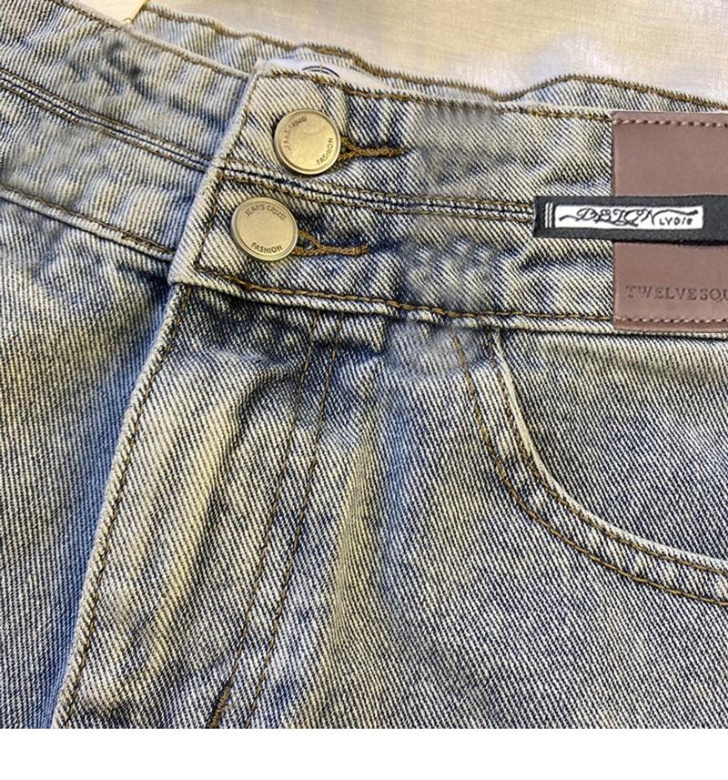 Узкие модные и универсальные дизайнерские шорты из денима с высокой талией и эффектом рваных дырок. Женские летние свободные широкие тонкие суперкороткие брюки А-силуэта.