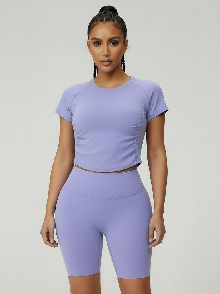 Женские велосипедные и йога-шорты с высокой талией средней длины, высокая эластичность