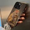 С-милый забавный чехол-обезьянка для iPhone 17,16,15,14,13,12,11 Plus Pro Max Цветной серебристый чехол для телефона